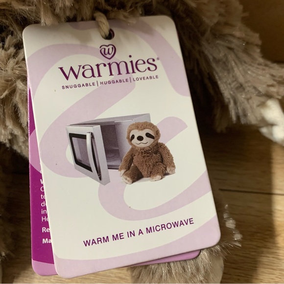 New! Warmies Sloth Jr Plush Microwaveable Heat Pad Lavender Heating - Picture 11 of 11